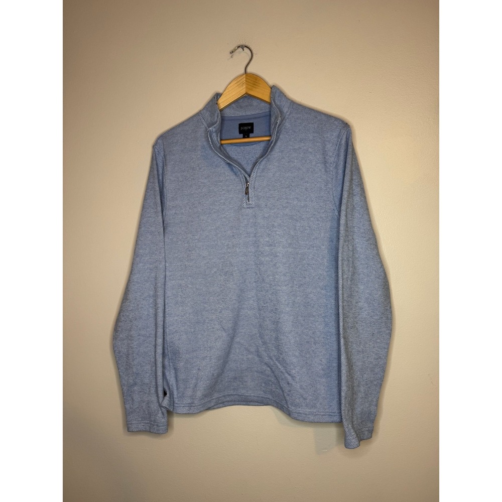 J.Crew Quarter Zip Pullover Mens Small Blue Stretch Casual